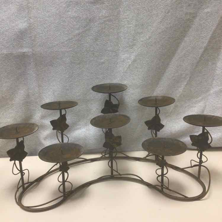 BROWN METAL CANDLEABRA