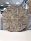 TAN WOOD ROUND CUTOUT
