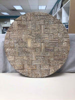TAN WOOD ROUND CUTOUT