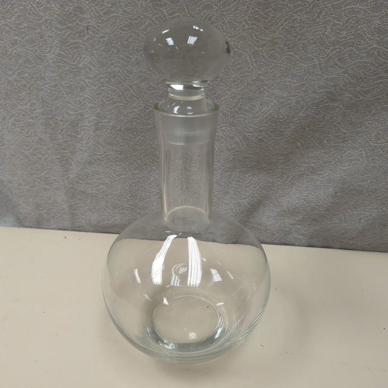 CLEAR GLASS DECANTER W/STOPPER