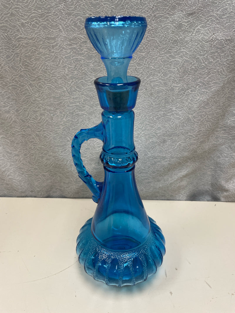 BLUE GLASS DECANTER