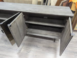 GLASS FRONT GRAY "LUKE" SIDEBOARD