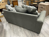 DARK GRAY PILLOW BACK LOVE SEAT