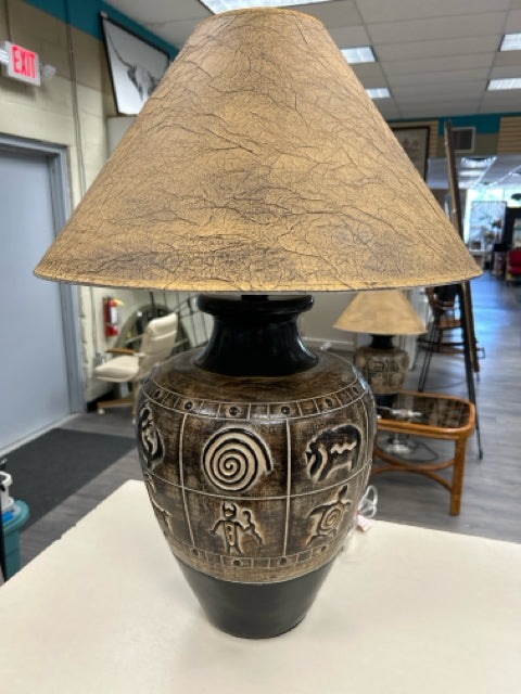 BROWN SOUTHWEST STYLE LAMP