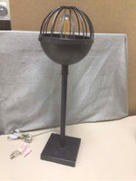 TALL METAL CAGED BULB LAMP