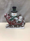 WOODEN SNOWMAN W/SLEIGH