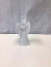 FROSTED GLASS ANGEL CANDLE HOLDER