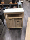 LIGHT BROWN FLOOR CABINET WITH SLIDING DOOR