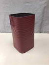 TALL RED METAL CONTAINER