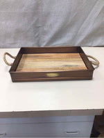 METAL AND WOOD TRAY