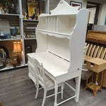 WHITE DESK W/HUTCH & CHAIR