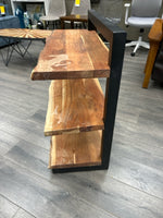 LIVE EDGE WOOD/METAL SHELF