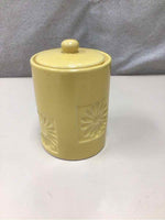 YELLOW CERAMIC KITCHEN CANISTER
