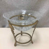 2 PIECE GOLD/GLASS BOWL
