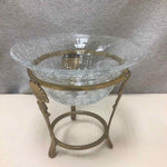 2 PIECE GOLD/GLASS BOWL