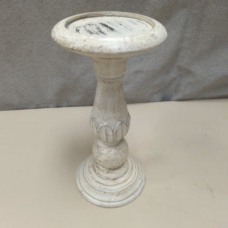 BEIGE DISTRESSED CANDLESTAND