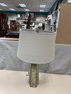 PANELED GLASS BASE LAMP