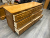 OAK DOUBLE DRESSER (6 DRAWER)