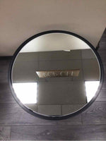 MIRROR TOP BLACK END TABLE