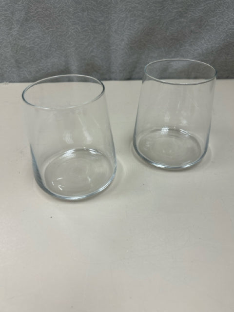 2 TAPERED GLASSES