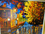 GOLD FRAME COLORFUL STREET SCENE
