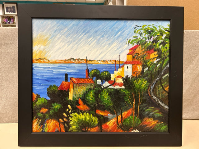 FISHING VILLAGE IN FRANCE ARTWORK