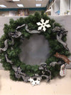 "WELCOME" WREATH W/SNOWMAN