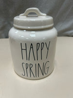 CREAM "SPRING" LIDDED CANISTER