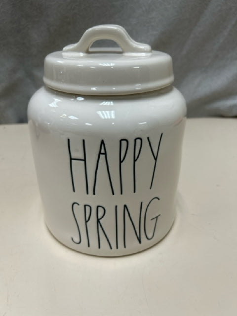 CREAM "SPRING" LIDDED CANISTER