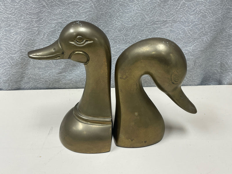 BRASS DUCK BOOKENDS