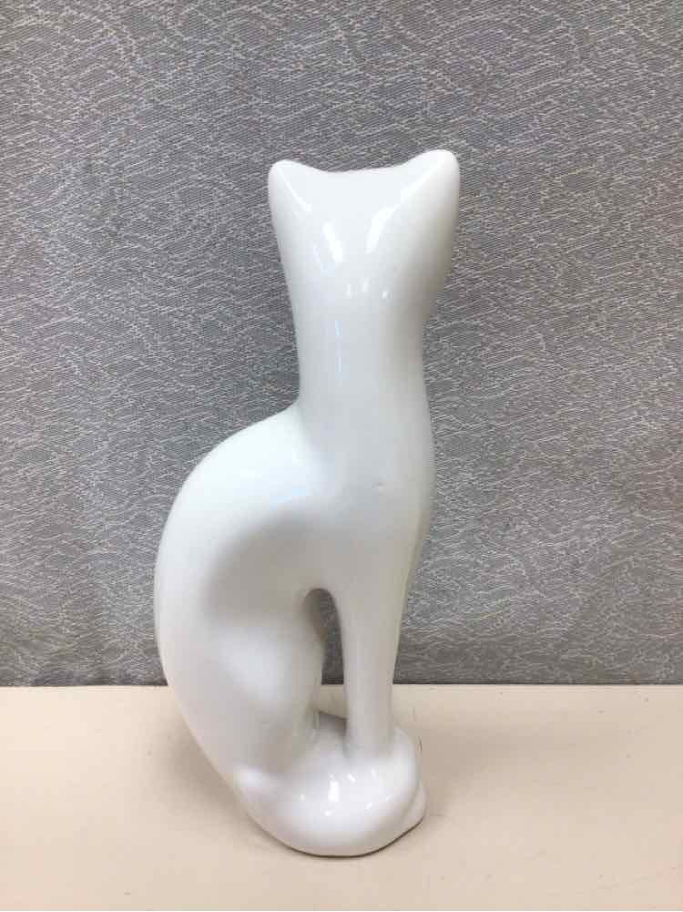 WHITE CAT FIGURINE