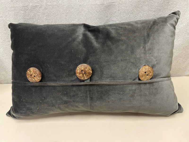 GREY BUTTON STYLE PILLOW