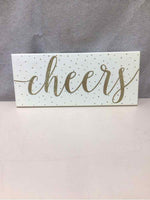 GOLD CHEERS WALL DECOR