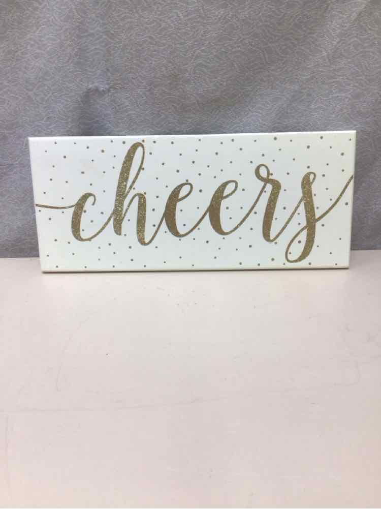 GOLD CHEERS WALL DECOR