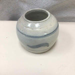 CREAM BLUE CERAMIC VASE