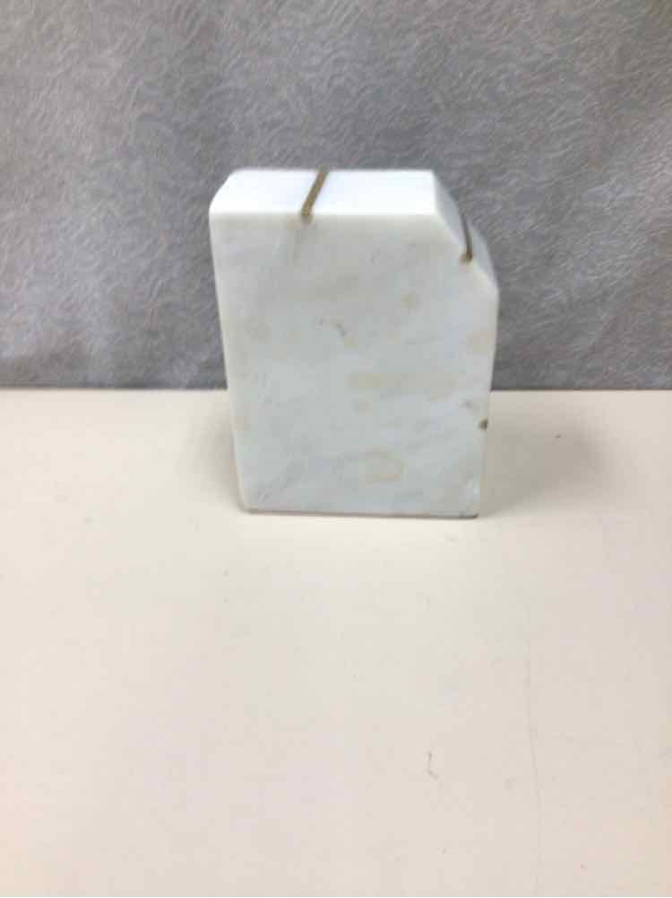 WHITE GOLD MARBLE BOOK END