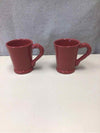 2 MAGENTA MUGS