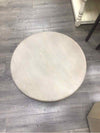 GRAY ROUND TAPERED END TABLE