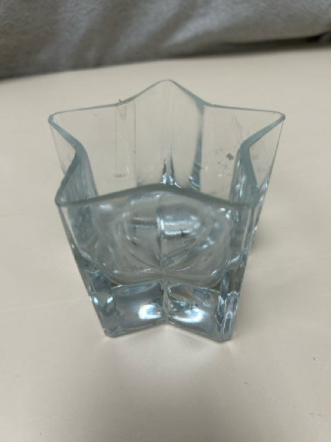 GLASS STAR SHAPE CNDL HLDR