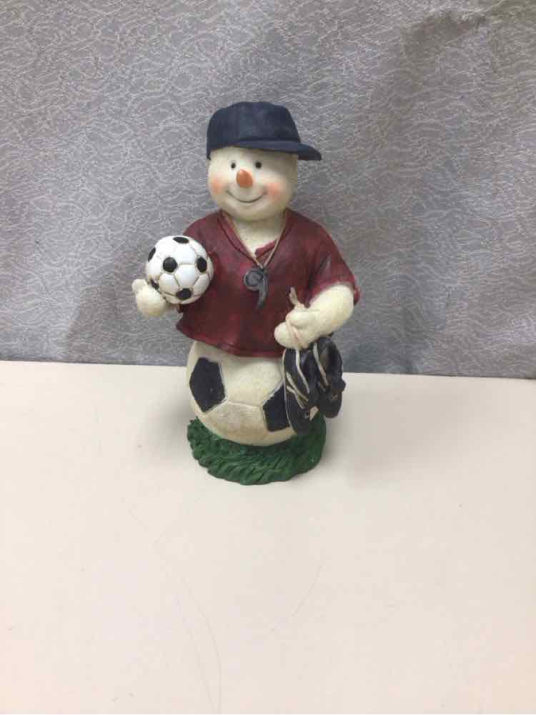 SNOWMAN WITH SOCCER STUFFED