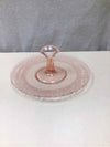 PINK GLASS SERVING TRAY