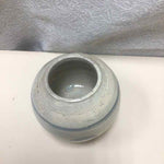 CREAM BLUE CERAMIC VASE