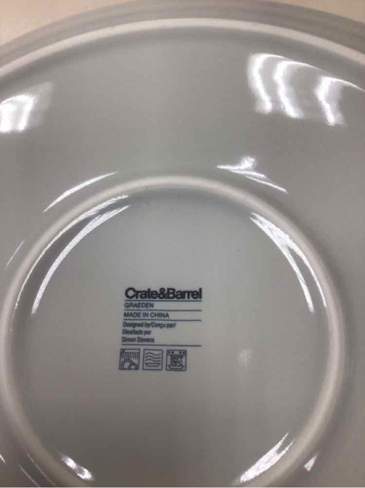 GREY CREAM SERVING PLATE