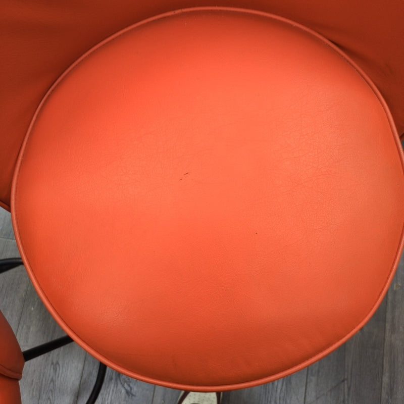 ORANGE MCM BARSTOOLS