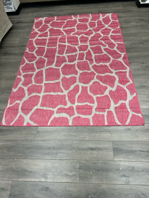 PINK & WHITE OUTDOOR RUG