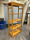 OAK 5 TIER OPEN BOOKSHELF