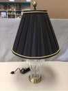CRYSTAL LAMP W/BLACK/GOLD SHADE