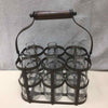 METAL BOTTLE CARRIER W/BOTTLES