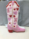 PINK COWBOY BOOT PILLOW