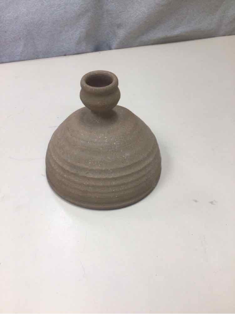 BROWN CERAMIC CANDLE HOLDER